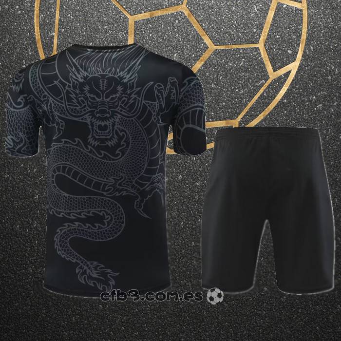 Chandal del Real Madrid Dragon Manga Corta 24-25 Negro - Pantalon Corto